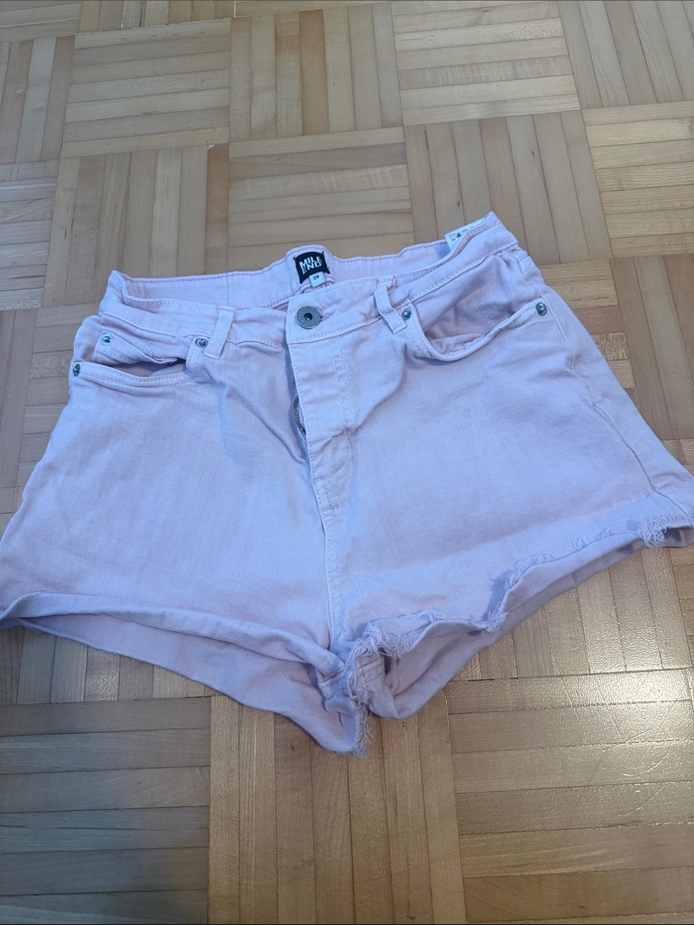 Mudd Pastel Pink High-Rise Denim Cutoff Shorts